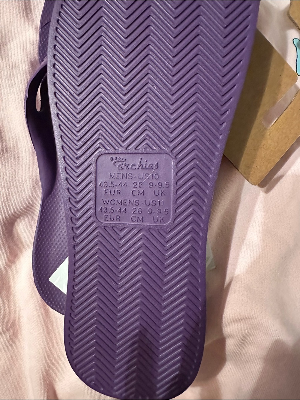 Archies Purple Arch Support Flip Flops - Women’s - Picture 4 of 6